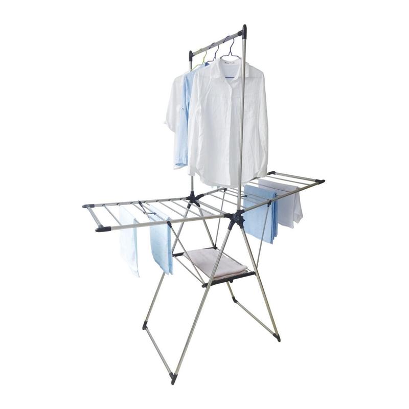 Varal de Chão Aço Inox Duplo 156x70x201cm Kleine Wolke - Varal de